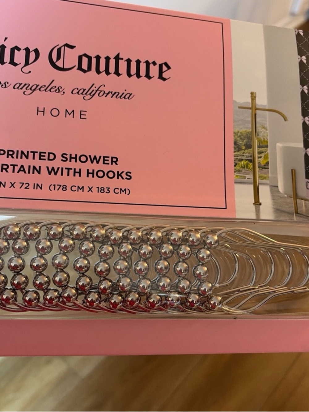 Juicy Couture Home Printed Shower Curtain Hooks -